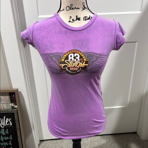 Sleek Purple Graphic Tee